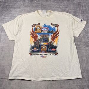 Vtg Drag Racing Shirt Mens 2XL White 2001 NHRA Nationals Winston Y2K Logo‎ 7